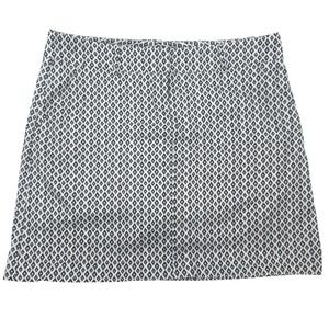 IZOD Golf Women's Skirt Skort White Black‎ Size 12 Tennis Preppy Athletic Sporty